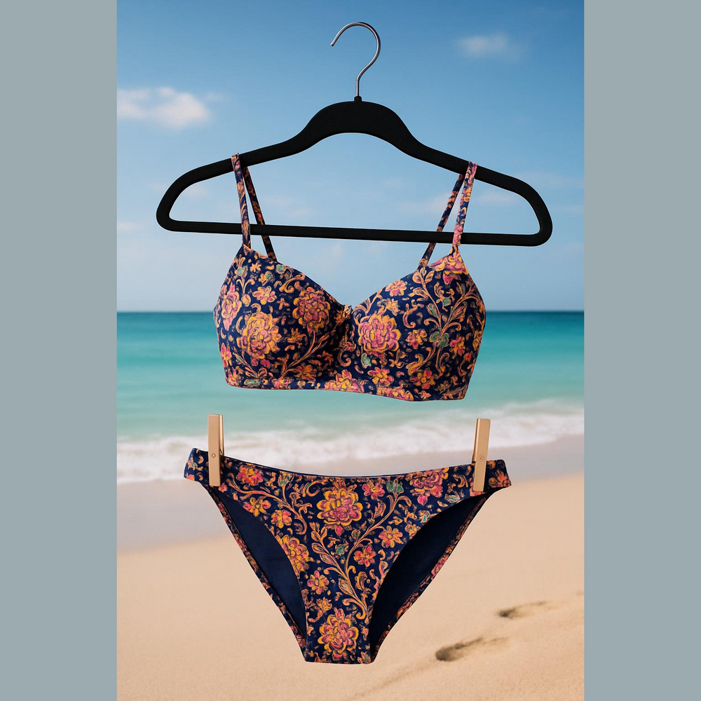 Xhilaration Size XS Multicolor Paisley Bikini